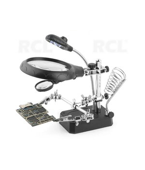 Lodēšanas dzelzs statīvs ar palielināmo stiklu un LED apgaismojumu, TE-800

 ILITS5.jpg