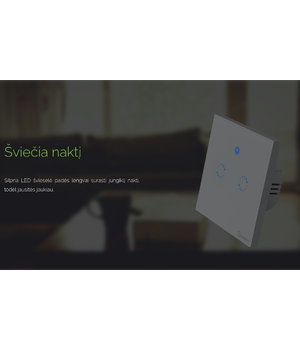 Vieds WiFi RF sienas pieskārienu gaismas slēdzis Sonoff T1 EU, 315 MHz 1k lietotne eWeLink

 ABESP026+2.jpg