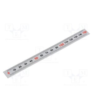 GN 711-KUS-150-W-L Ruler; L; W: 11mm; silver; plastic; Length: 150mm; self-adhesive ktCJCqF7MiYF_6mzTXbSAtiD3Uf4FRQSgjTb01naY4Y
