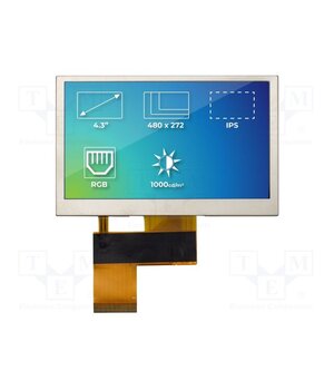 RVT43HLTNWN00 Display: TFT; 4.3"; 480x272; Illumin: LED; Dim: 105.5x67.2x2.95mm 2CwBbe8x8VNPB5J6Pi5497vldSIKxgbTgFeP6Ug9WNk