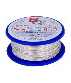 SCW-1.10/100 Silver plated copper wires; 1.1mm; 100g; Cu,silver plated; 11.5m _v9GZCn_GsqXW1aw3ueDtW3pBpQnkplBR2FysmhtamA