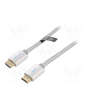 AABIF Cable; HDMI plug,both sides; PVC; textile; HDMI 2.0; 1m; silver ZWiIBXvzsOtaPxYK7oPbk843IG7su5TTNQL-Mb-dAjg