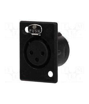 NC3FP-B-1 Connector: XLR; socket; female; PIN: 3; straight; with push button 7wkBL1DpW0zGKZKVOcituO0fW-tjvvgg4qADeIYW6nc