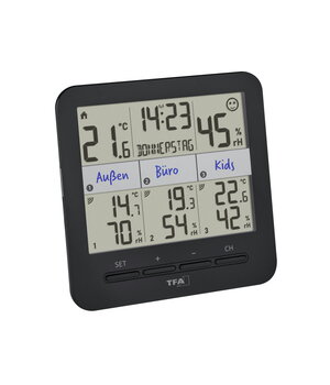 Bezvadu termo-higrometrs ar 3 raidītājiem KLIMA@HOME 2 30.3075

 ATEA69+1.jpg