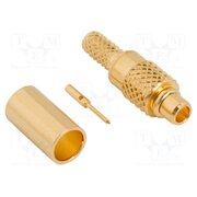 262101 Connector: MMCX; plug; male; straight; 50Ω; soldering,crimped; PTFE ZwZAXVW0HwMkzy8MepiU7JXRQvs4tW3SjJ4O20HOHcQ