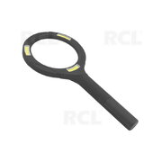 HAND MAGNIFIER GLASS 3x, ø85mm with LED backlight, power supply 2xAA