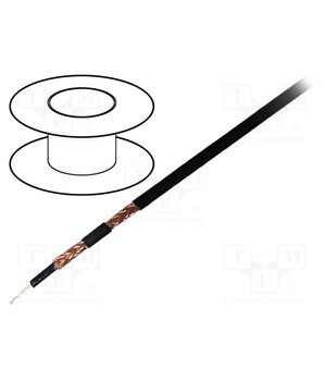 MRG1781.0050 Wire: coaxial; RG178; 1x30AWG; stranded; CCS; PVC; black; 50m; 164ft MKXiDKfH8M9xfrOwnMFL2Uil0ycTjHj4mTMkpebDBlE