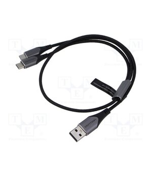 CQOHD Cable; USB 2.0; USB A plug,USB C plug x2; nickel plated; 1m; 60W rdEhPI7jJIIwbPgNE_o56cyvZmQt8BdltW-Ig945JaU