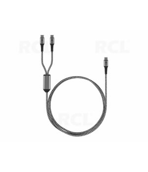 USB C tipa (M) <-> 2x USB C tipa (M) kabelis, 60 W, 1,5 m

 CKAK165D2+0.jpg