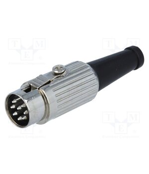 590-0800 Connector: DIN; plug; male; PIN: 8; 270°; straight; for cable; 34V; 2A 71juPuLFfqhSHKwQXtQuDa-QRwWev0jc79JwmANvSjo