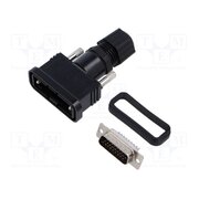 HDB-26BMMA-SL7001 Connector: D-Sub HD; PIN: 26; plug; male; straight; for cable o6zpS9a5PMspCxNQ1aqLiaqGgRi3lXULpRGu14gI4Ok