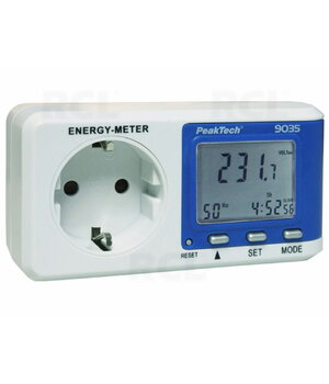 ENERĢIJAS MĒRĪTĀJS (VATMETER) maks. 3680 W, 0,1 W, PeakTech P9035

 ATSE35.jpg