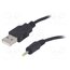 AK-DC-02 Cable; USB A plug,DC 2,5/0,7 plug; straight; black; 0.8m; 5÷50°C VYgq-wDo3vJjQgvnz_g1fqfMV8rdAbA0RVteENqDRWQ
