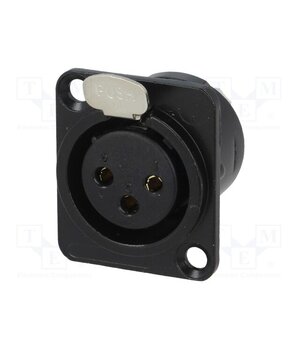FC61900 Connector: XLR; socket; female; PIN: 3; soldering; black; metal LIn_uhLniNG2SCreYYp4_g_wL4CFZH4JE_MA5x2jrrE