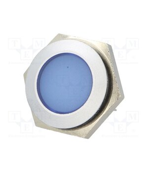 SMFL22414 Indicator: LED; flat; blue; 24÷28VDC; Ø22mm; IP67; connectors; metal MMxtqGwtnG_nJsW-kz4bsGsQpcsEUbFwlez1PngZCFE