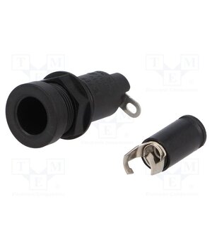 0031.1081 Fuse holder; 5x20mm; 10A; 250VAC; FEF; on panel; black; UL94V-0 9BNGCvt4zGfoJTbGO5OxgszyXRhV0WsUzKpbUSOOsrA
