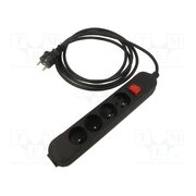 5907570043442 Extension lead; 3x1.5mm2; Sockets: 4; PVC; black; 5m; 16A; PRO lBO-jzhP3bgiJ40hy8jVYu6jGISzFeyPAWPgYPXFs58
