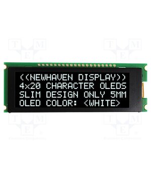 NHD-0420CW-AW3 Display: OLED; alphanumeric; 20x4; Dim: 92x31.5x6.5mm; white; 1x20 TnhH6SDK0dXO0_n18SfOroBw0Vzjk9k2_uAa8N2BQnM