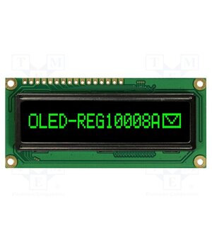 REG010008AGPP5N00000 Display: OLED; graphical; 100x8; Dim: 80x36x10mm; green; PIN: 16 akAm3qP386C3-DJu8OYed666BAMLEjUCCfWYfVhzuVU