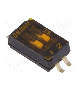 TDA02H0SB1 Switch: DIP-SWITCH; Poles number: 2; OFF-ON; 0.025A/24VDC; Pos: 2 2DSCXoImmCz0KCWhzxGKV3ysVornPQ3TXoSsjONxu2I