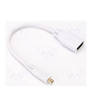 MICRO-HDMI TO HDMI-A (F) CABLE 235 WHITE Accessories: connection cable; white; 235mm Yx6T34t9MaJY-2djwkQap4MFR-xuWQkt_rbfka7THaM