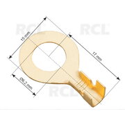 ANTGALIS LAIDUI varžtui M6, laidui <1mm², neizoliuotas, geltonas CAR061G.jpg