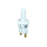 PUSH BUTTON SWITCH OFF-(ON) 2.5A 250VAC 5A 125VAC, white