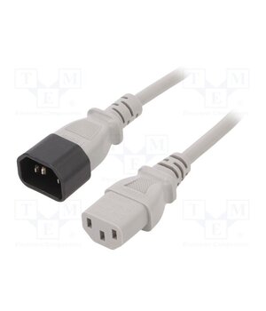 LT-602+501 H05VV-F 0.75/3C GRY 0.5M Cable; 3x0.75mm2; IEC C13 female,IEC C14 male; PVC; 0.5m; grey PvnsH6HgkOhq9B7YnehvOKuonG65goqIWLxD6ayEkcs