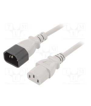 LT-602+501 H05VV-F 0.75/3C GRY 1.8M Cable; 3x0.75mm2; IEC C13 female,IEC C14 male; PVC; 1.8m; grey es5TEmMno8C4xm2i_IjRPKRsvWITqNn6JDS8d6Elqfw