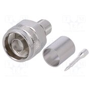 J01020A0127 Connector: N; plug; male; straight; 50Ω; crimped; for cable; PTFE rQwiLCVTzwFGEuC4H3oL-E_KgjUh6HADCpo4djFWvX4