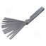 77340-20 Metric feeler gauge; Range: 0,05÷1mm; L: 100mm; Width: 10mm; 20pcs. KLNVPTfItLqafac7Qis525Xage3EFYEE6ACknhsCdZY