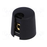 A1016049 Knob; with pointer; plastic; Øshaft: 4mm; Ø16x16mm; black; A10 mWnB2uUNqkaCuDLrxY8nMQUFi2iEWlRpxxapkG8AYcI