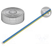 318-223 Wire: ribbon; FBK Toy; 3x0.14mm2; stranded; Cu; PVC; blue,yellow Hb9MWIvcLUn97nMoF5ksLwjhKgMNAC187nNMGN0JZ7U