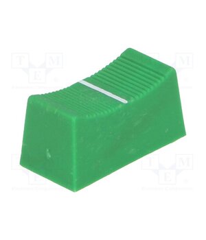 CS1 TYPE A GREEN Knob; slider; green; 23x11x11mm; Width shaft 4mm; plastic hBPE1mVnZGDFgZQKclUPbG0KiNkyWWpaM3OTh7hq8HY