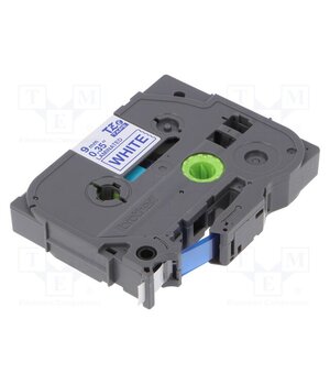 TZE-223 Tape; 9mm; 8m; white; Character colour: blue; laminated,glued bfFE_rv6I_63Wc6xqB3wDhNF0YqaNF38tNmnxkXisQY