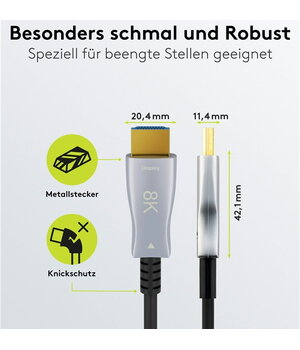 KABELIS Optiskais HDMI 8K@60Hz, 50 m, 4K@120Hz, 48 Gbit/s, 4K Ultra HD 2160p 8K Ultra HD 4320p (60 Hz), AOC

 CKA6405G50+3.jpg