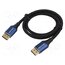 HCELH Cable; DisplayPort plug,both sides; PVC; textile; Len: 2m; black YNLWi6ESBQJBxPiFCrGCQmG9LRiVRXOTpUWosBxZ7I8