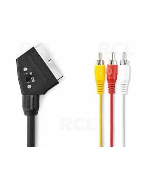 Кабель SCART-3RCA OUT/IN HQ 2м CKA027.jpg