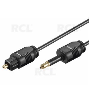 KABELIS OPTINIS TOSLINK, toslink plug > 3.5 mm mini plug ø2.2 mm, 2m, gold-plated CKA603.jpg