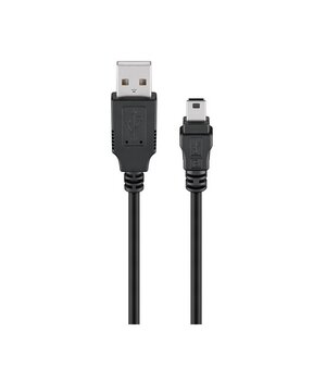 KABELIS USB A(K) <-> mini USB B 5P 0.3m, 2.0 HI-SP CKAK161_03.jpg
