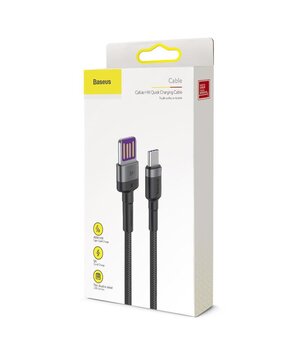 KABELIS 2.0 USB A <-> USB-C (Type C), Super Quick Charge 40W 5A, 1m pynė, CATKLF-PG1, Baseus CKAK164J1+2.jpg