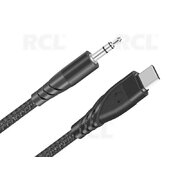 KABELIS USB Type-C (K) <-> Jack 3.5mm (K), 1m, pintas CKAK165C_GJ.jpg