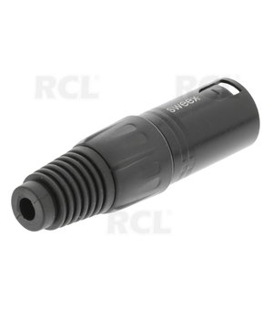 MICROPHONE PLUG XLR 3pin, for Cable,  black CKI271SW+1.jpg