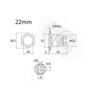 SWITCH ON-OFF 12-24V DC, 3A, ø22mm, IP67, yellow CPR01928_b.jpg