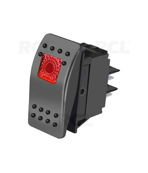 КЛАВИШНЫЙ ПЕРЕКЛЮЧАТЕЛЬ 12VDC 20A / 24VDC 10A, IP67, красная LED индикация, ON-OFF CPR430R.jpg