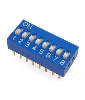 ПЕРЕКЛЮЧАТЕЛЬ DIP 8 контактов,  25mA / 24VDC CPR808.jpg