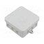 FD 12 L Enclosure: junction box; X: 85mm; Y: 85mm; Z: 40mm; IP55; light grey xmPyVnbmOwz2OZP9EXYv13DI90EwNsqEYtW7col-3Ec