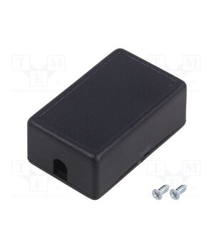 KM-3A BK Enclosure: for power supplies; X: 28mm; Y: 45mm; Z: 18mm; ABS; black k6qrxbsk4N8R5m_NI0tFWd5KZ55YRhl2wX_ONI3dosY