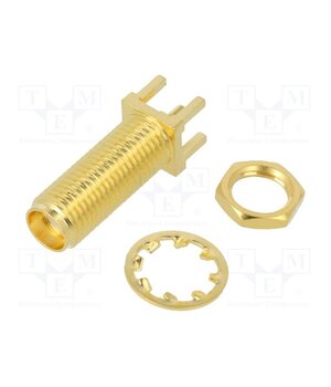 132291 Connector: SMA; socket; female; straight; 50Ω; THT; PTFE; brass fkW5dRrq9ClwIYTeCjFcU12WhV43PkhP54h42NCCHuU