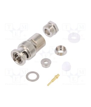 J01000B0608 Connector: BNC; plug; male; straight; 50Ω; clamp; for cable; PTFE AguUshB6ta3R-FtppsuiZN2mfYMgcJKlcFydfndsf6Y